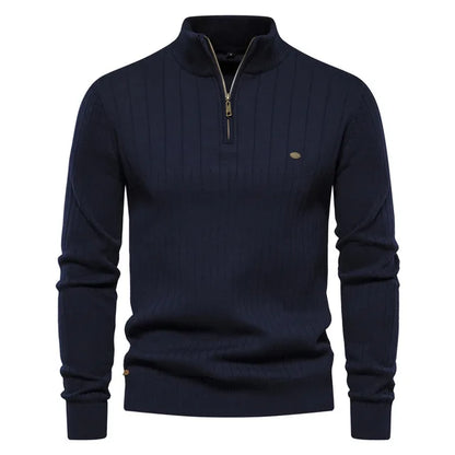 GolfThing High-Quality Club Knit Golf Sweater - Navy