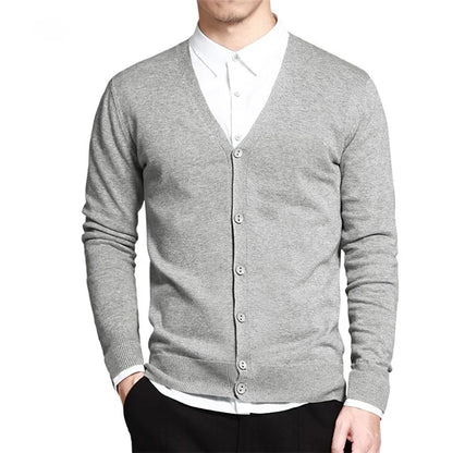 Men's GolfThing Golf Cardigan Sweater - Light Grey