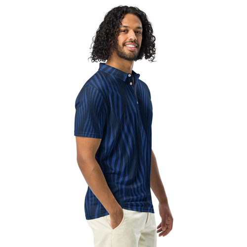 Men's All-Over Print Slim Fit Polo Shirt